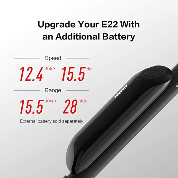 Segway Ninebot E22 E45 Electric Kick Scooter, Upgraded Motor Power, 9-inch Dual Density Tires, Lightweight and Foldable