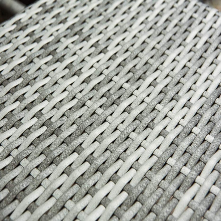 RayGar Deluxe 9 Piece 8 Seater Rattan Cube Dining Table Garden Furniture Patio Set (Grey/Black)