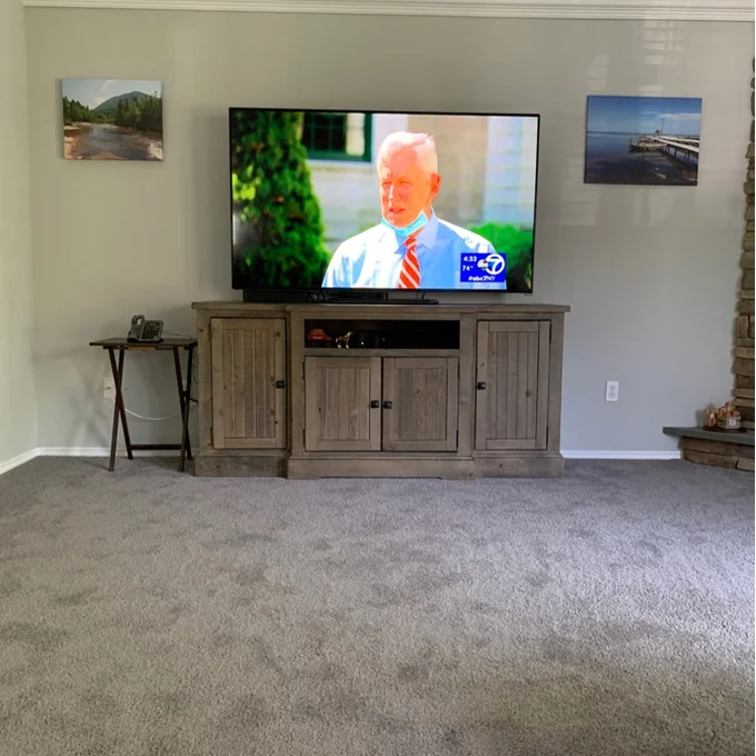 【Furniture】Casserly Solid Wood TV Stand for TVs up to 88