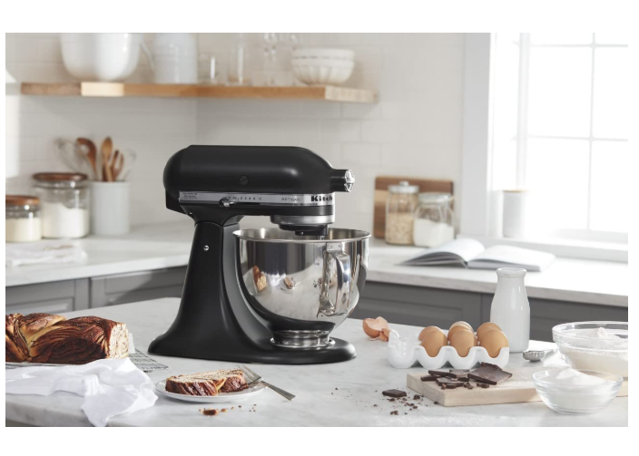 KitchenAid 5-Qt. Tilt-Head Stand Mixer KSM150PSBM Artisan Series, 5 Quart, Black Matte