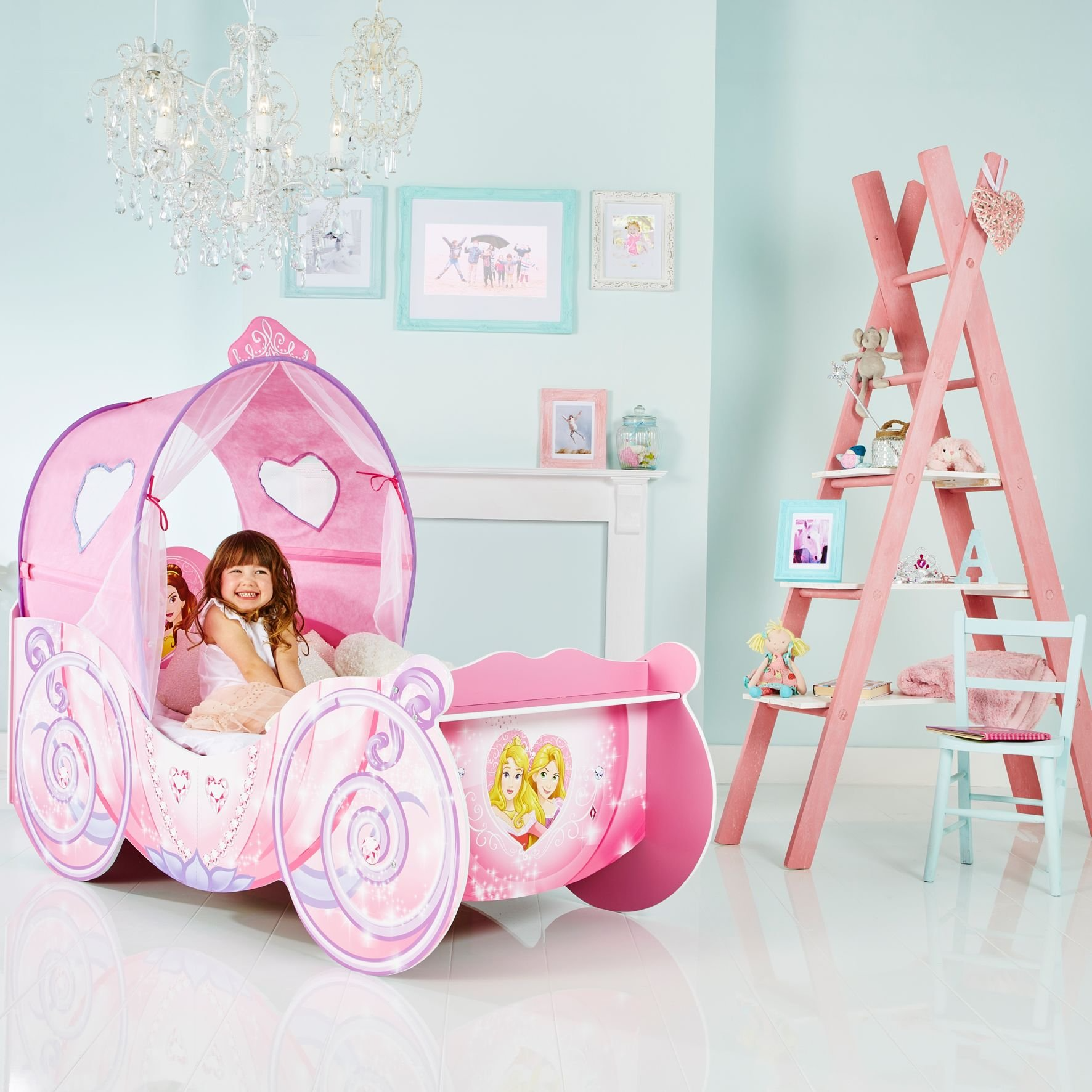 【Furniture】Princess Carriage Kids Toddler Bed by HelloHome, Pink, 160x87.5x136 cm