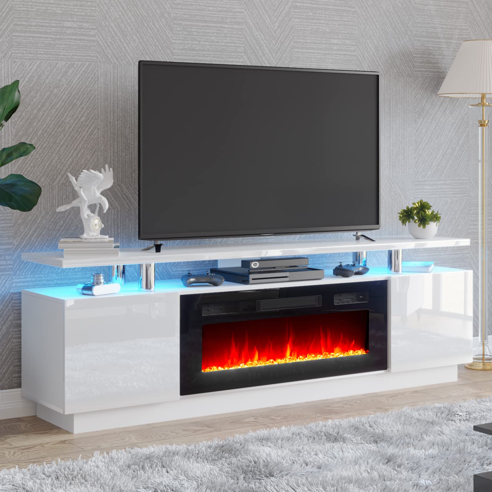 【Furniture】Fireplace TV Stand with 36