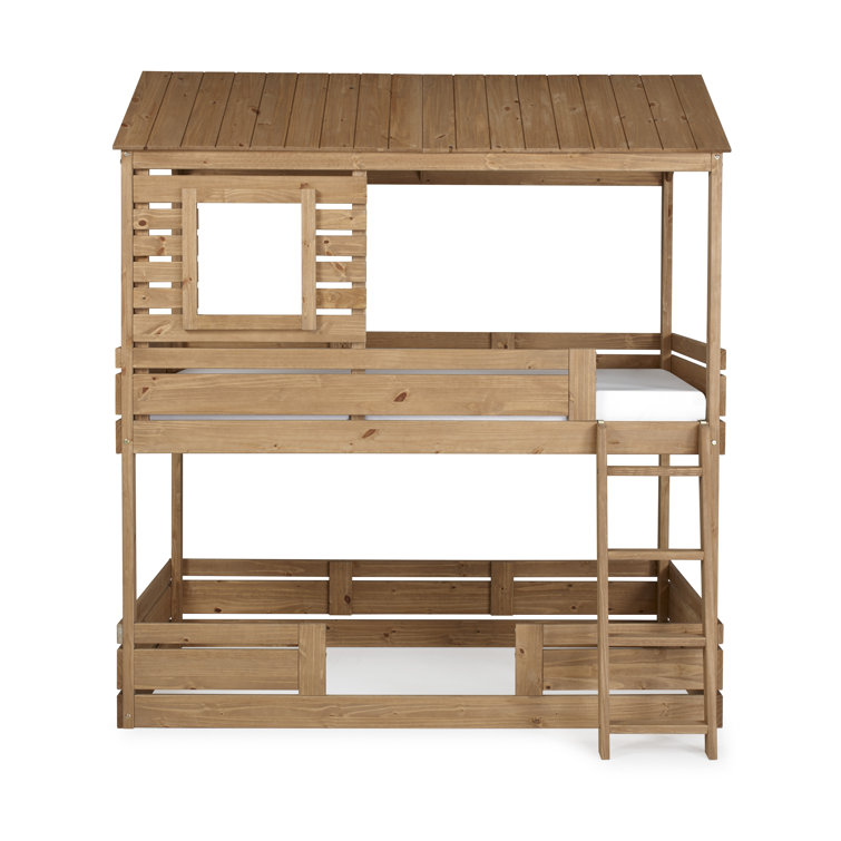 【Furniture】Twin Solid Wood Standard Bunk Bed